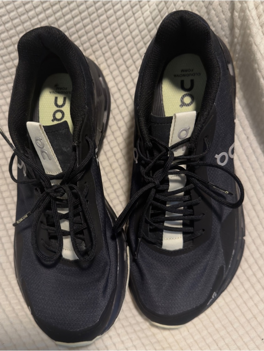 On Running Men's Cloudnova Black with White Accents Athletic Sneakers